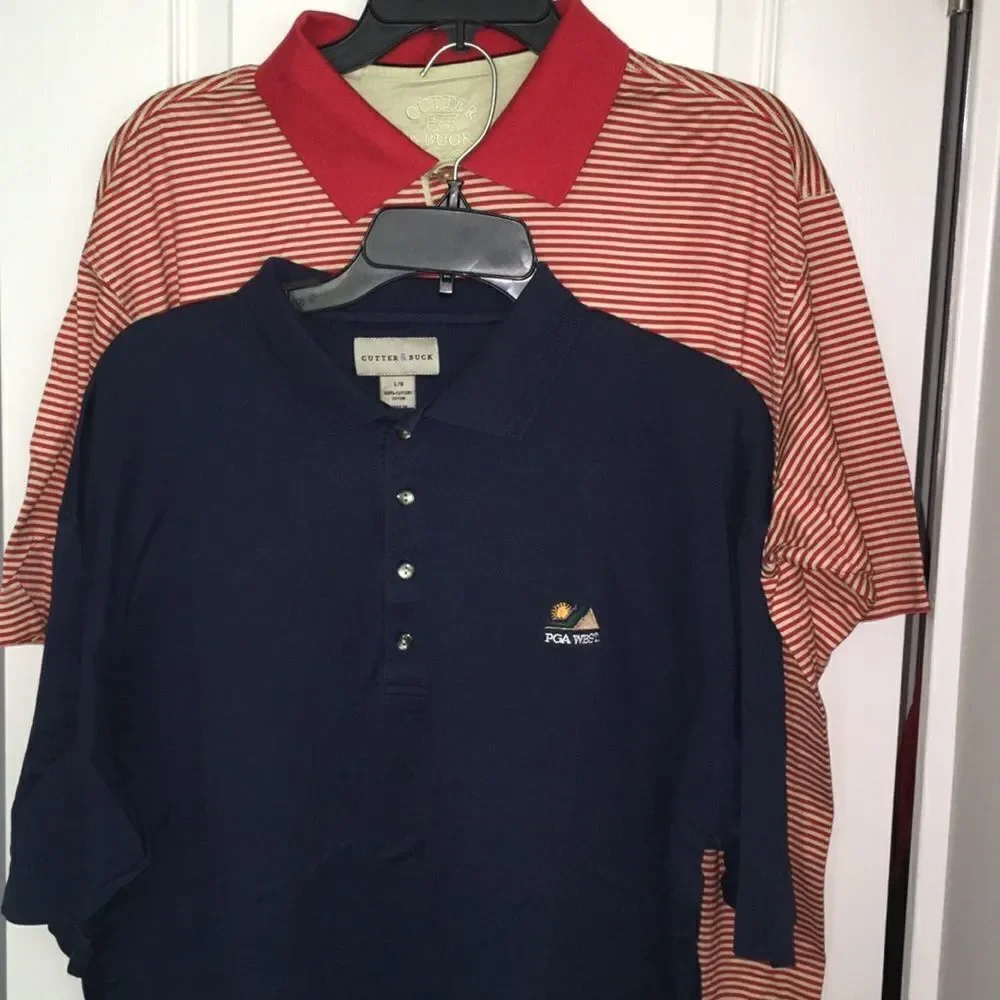 2-PGA West Classic Resort Mens Golf polo shirt L
